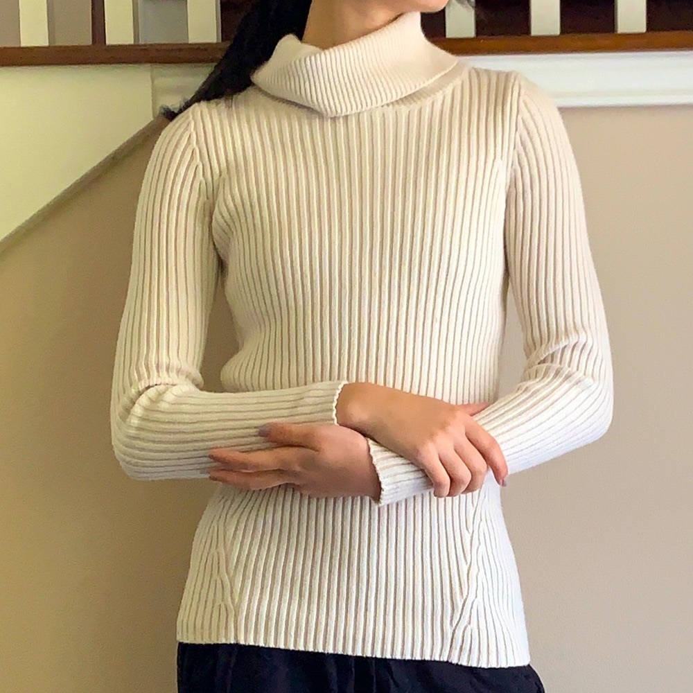 Sonoma white knitted turtleneck